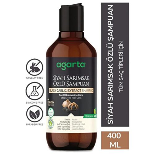 Agarta Doğal Şampuan Siyah Sarımsak Özlü 400 Ml